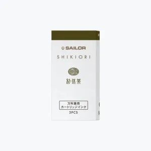 Sailor - Fountain Pen Ink - Shikiori Cartridges - Rikyu Cha