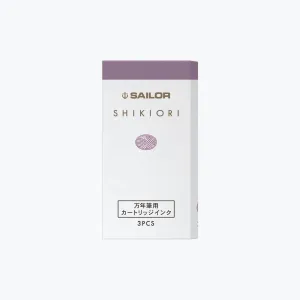Sailor - Fountain Pen Ink - Shikiori Cartridges - Sound of Rain - Harahara (Drizzle)
