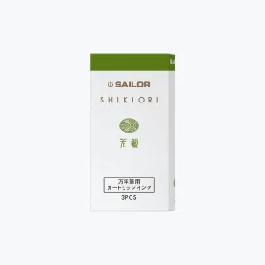 Sailor - Fountain Pen Ink - Shikiori Cartridges - Waka Uguisu