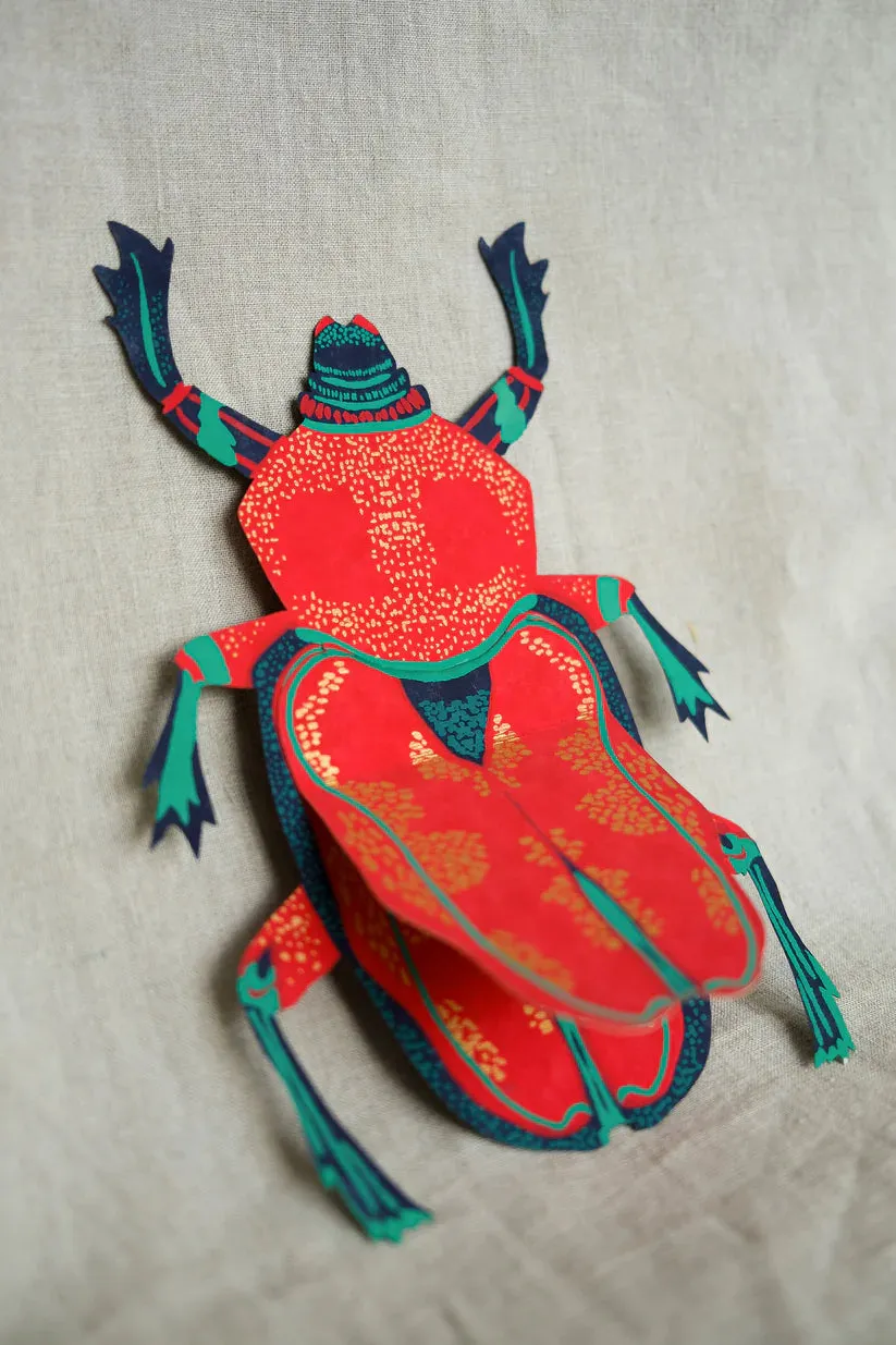 Scarab Beetle Greeting Card