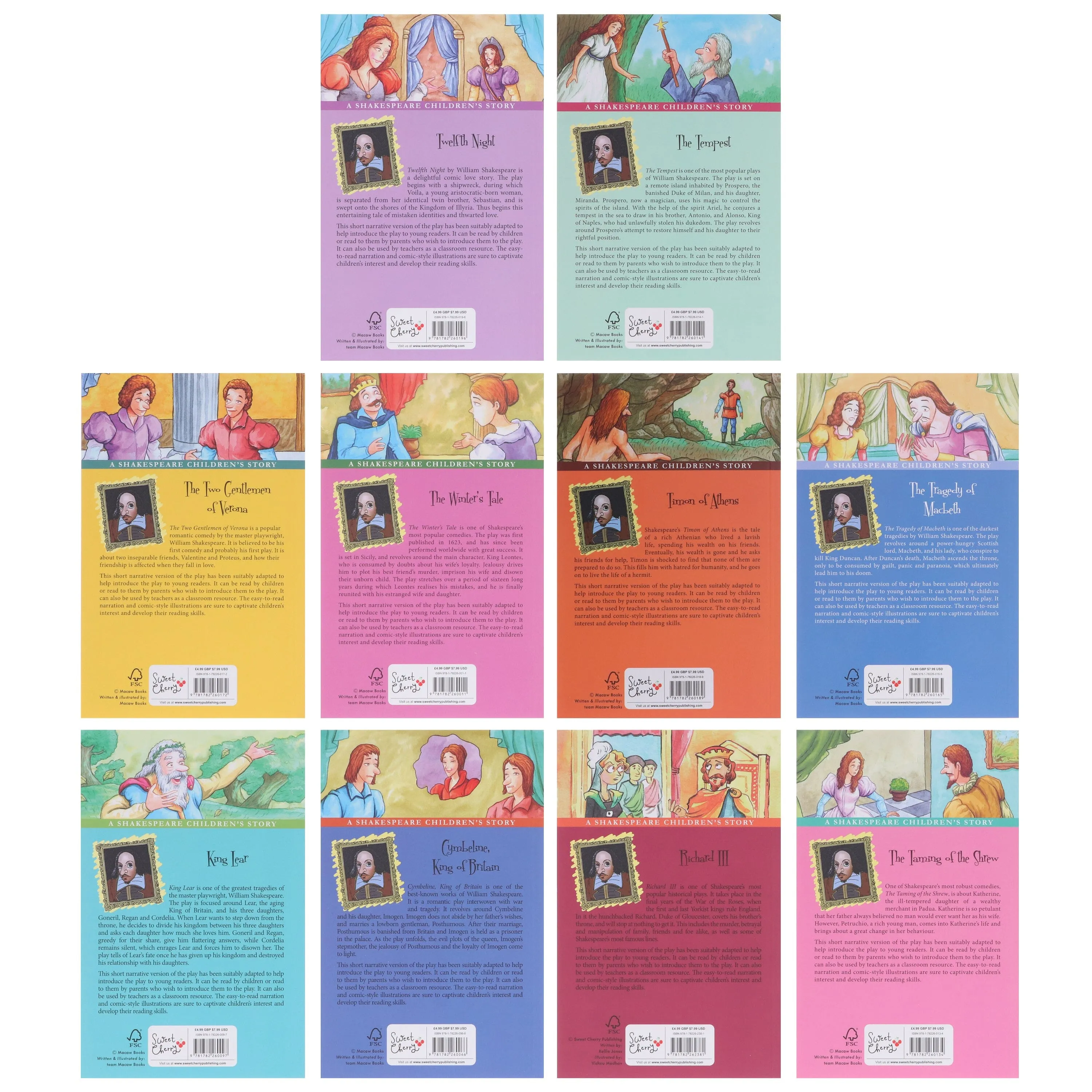Shakespeare Children's Stories 20 Books Collection - Ages 7-9 - Paperback