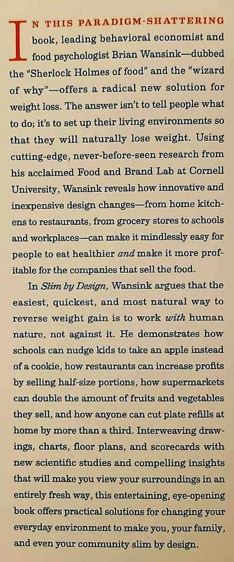 SLIM BY DESIGN - Brian Wansink