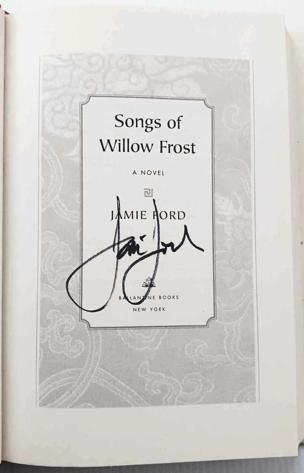 SONGS OF WILLOW FROST (SIGNED) - Jamie Ford