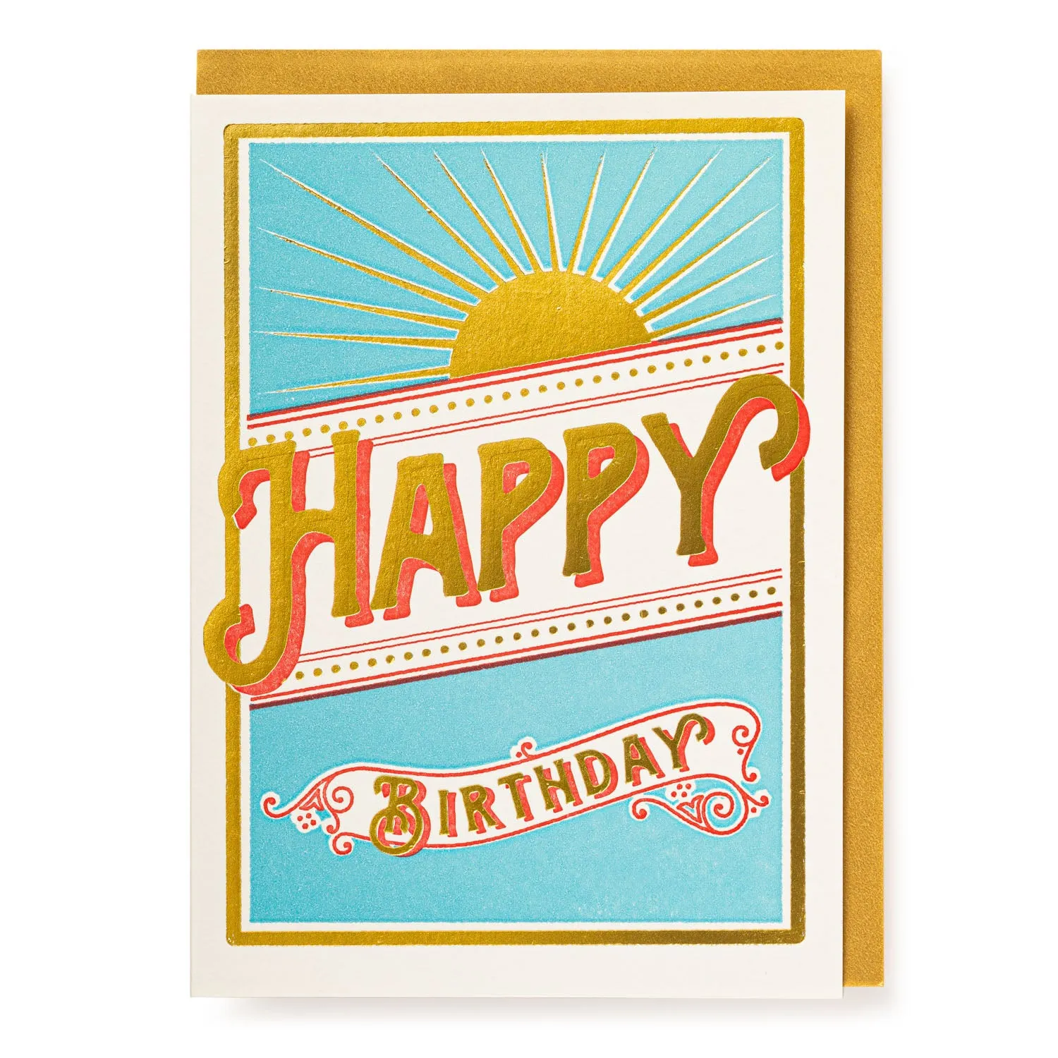 Star Burst Happy Birthday Card