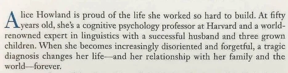 STILL ALICE - Lisa Genova