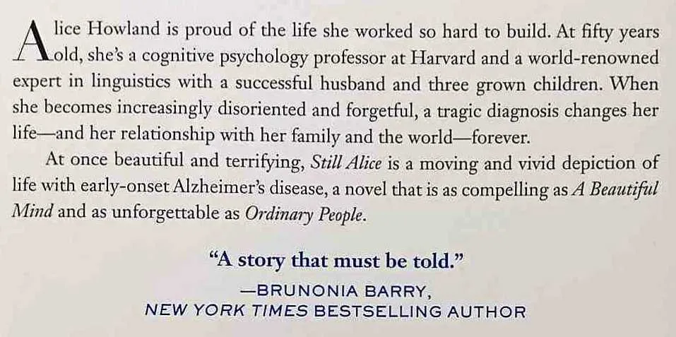 STILL ALICE - Lisa Genova