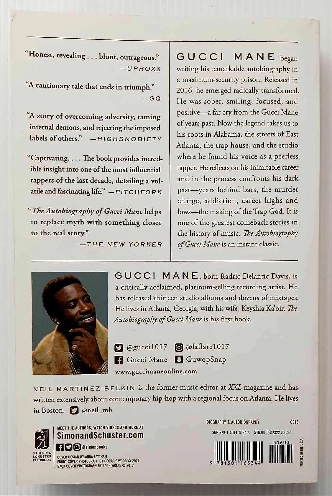 THE AUTOBIOGRAPHY OF GUCCI MANE - Gucci Mane, Neil Martinez-Belkin