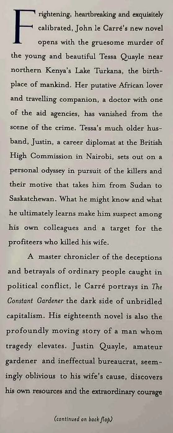 THE CONSTANT GARDENER - John le Carre