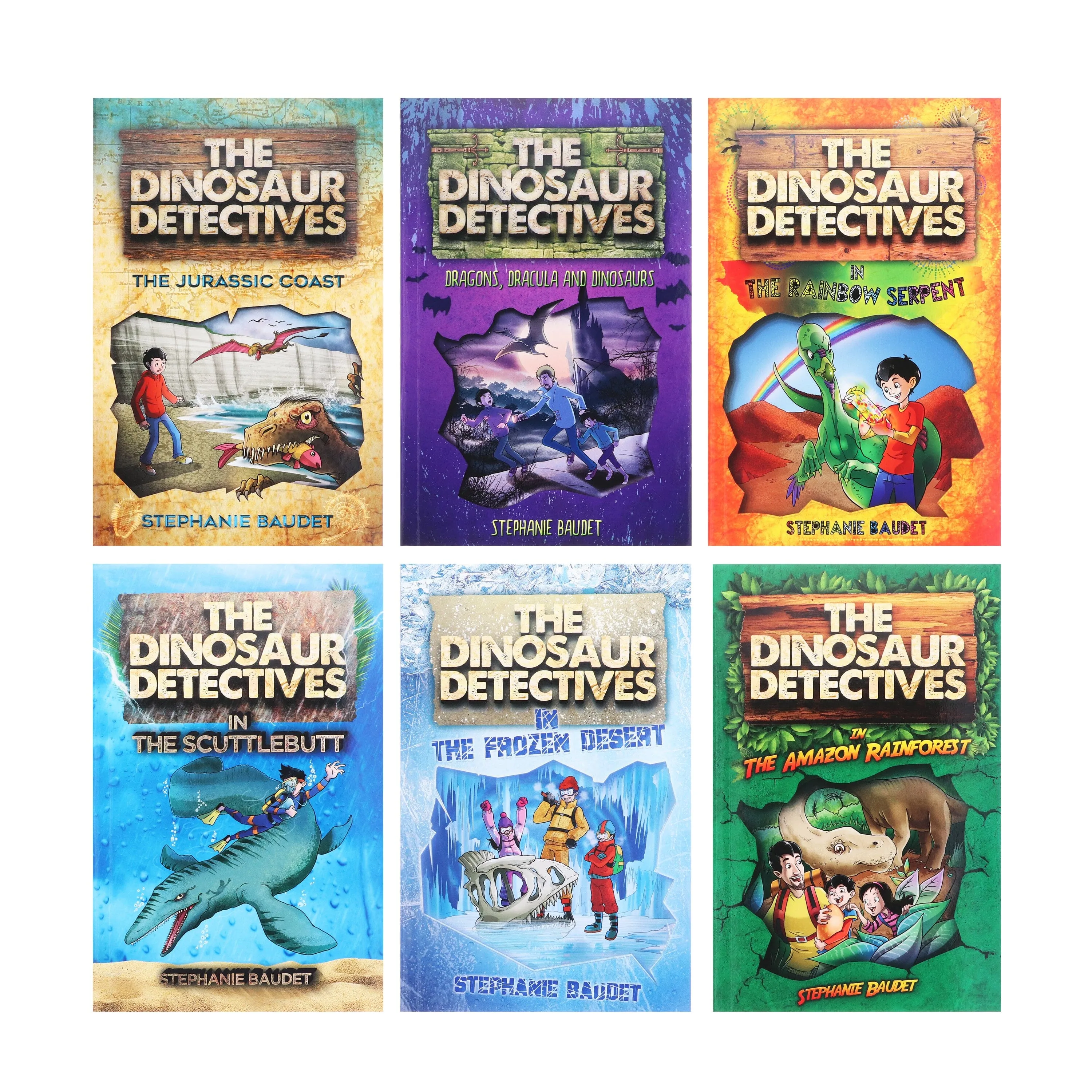 The Dinosaur Detectives 6 Books Collection Set by Stephanie Baudet - Ages 7-11 - Paperback