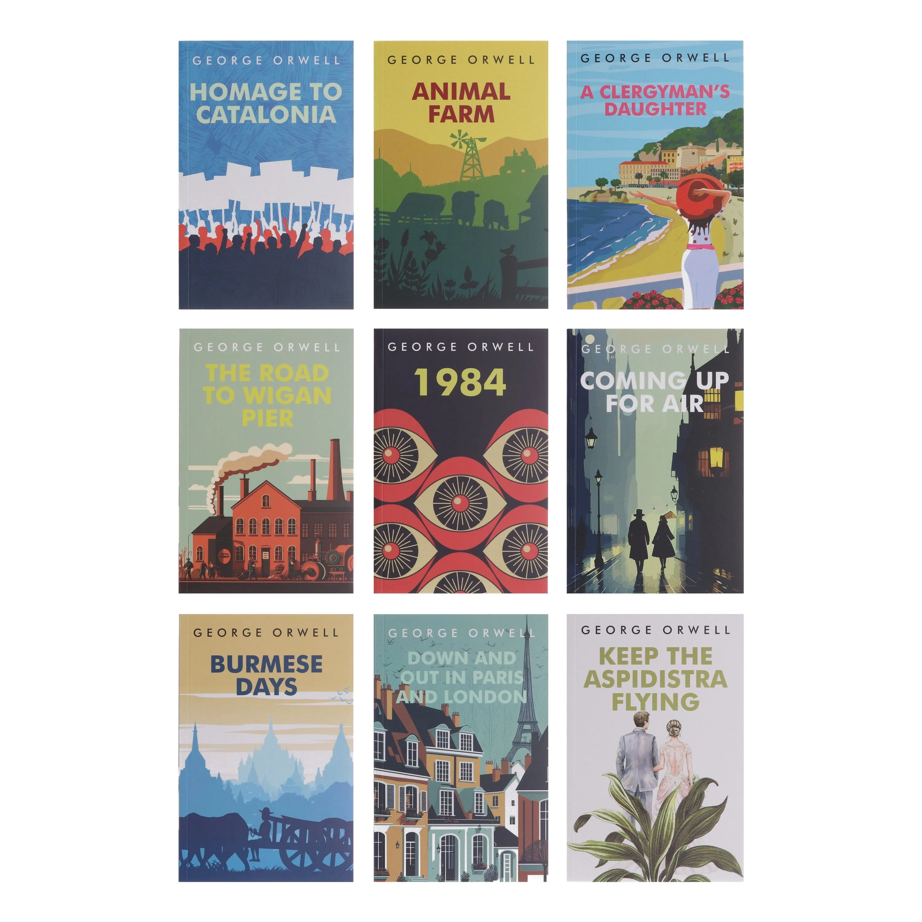 The Greatest Works Of George Orwell 9 Books Collection Box Set - Fiction - Paperback