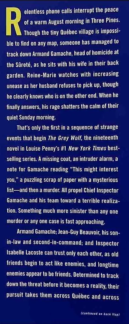 THE GREY WOLF - Louise Penny