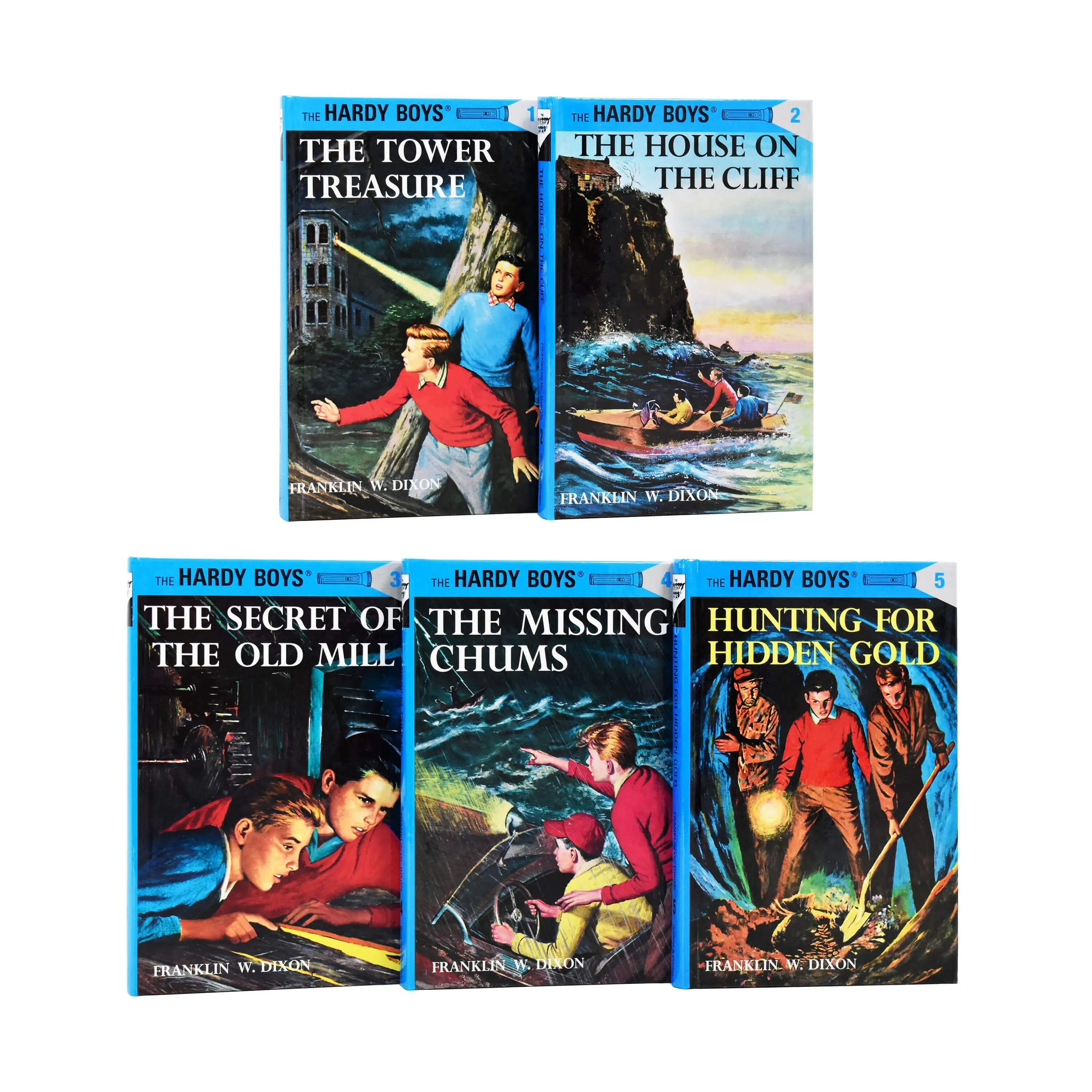 The Hardy Boys Starter Set 5 Books Box Collection By Franklin W. Dixon - Ages 9-14 - Hardback
