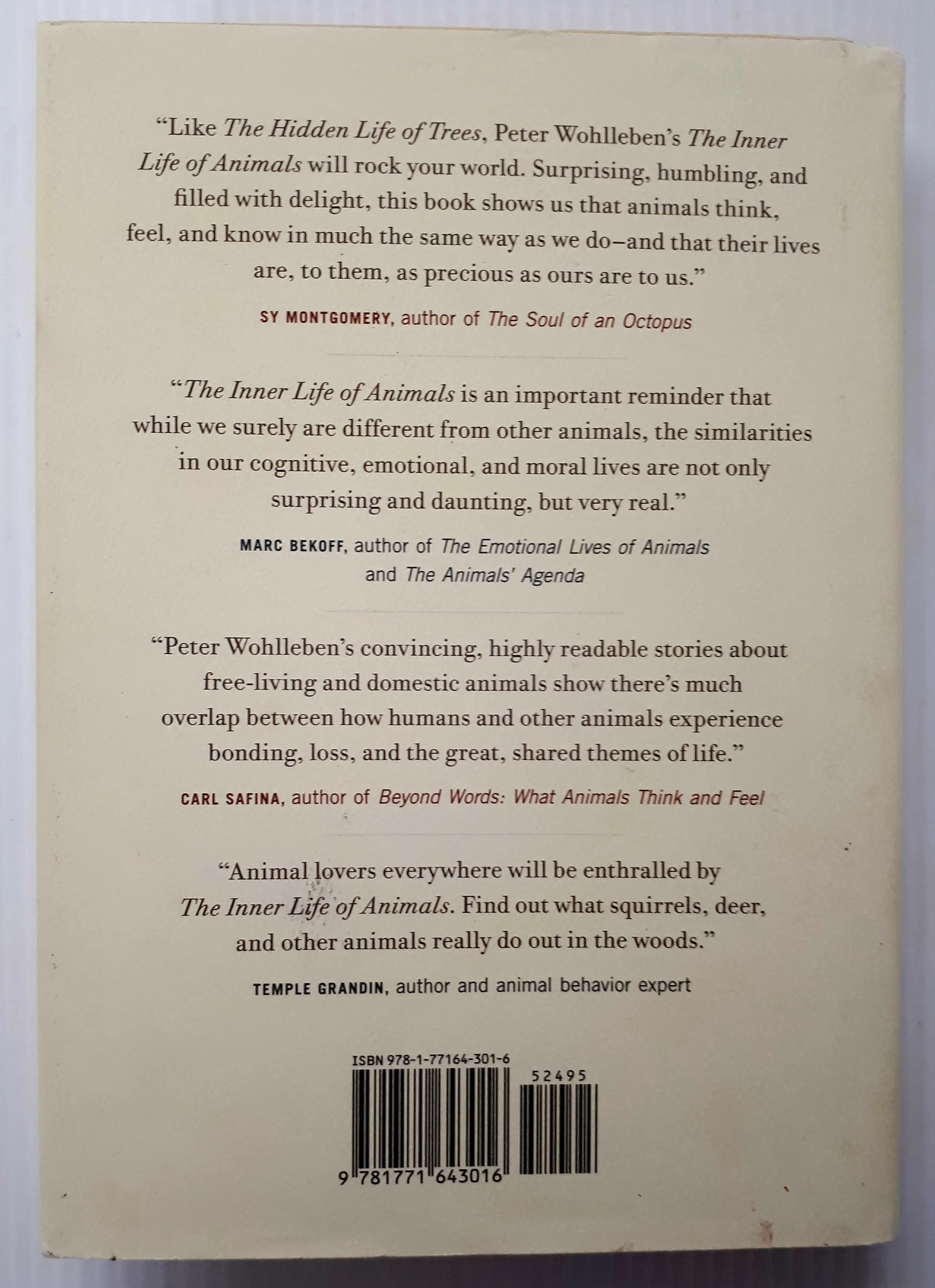 THE INNER LIFE OF ANIMALS - Peter Wohlleben