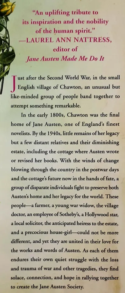 THE JANE AUSTEN SOCIETY - Natalie Jenner