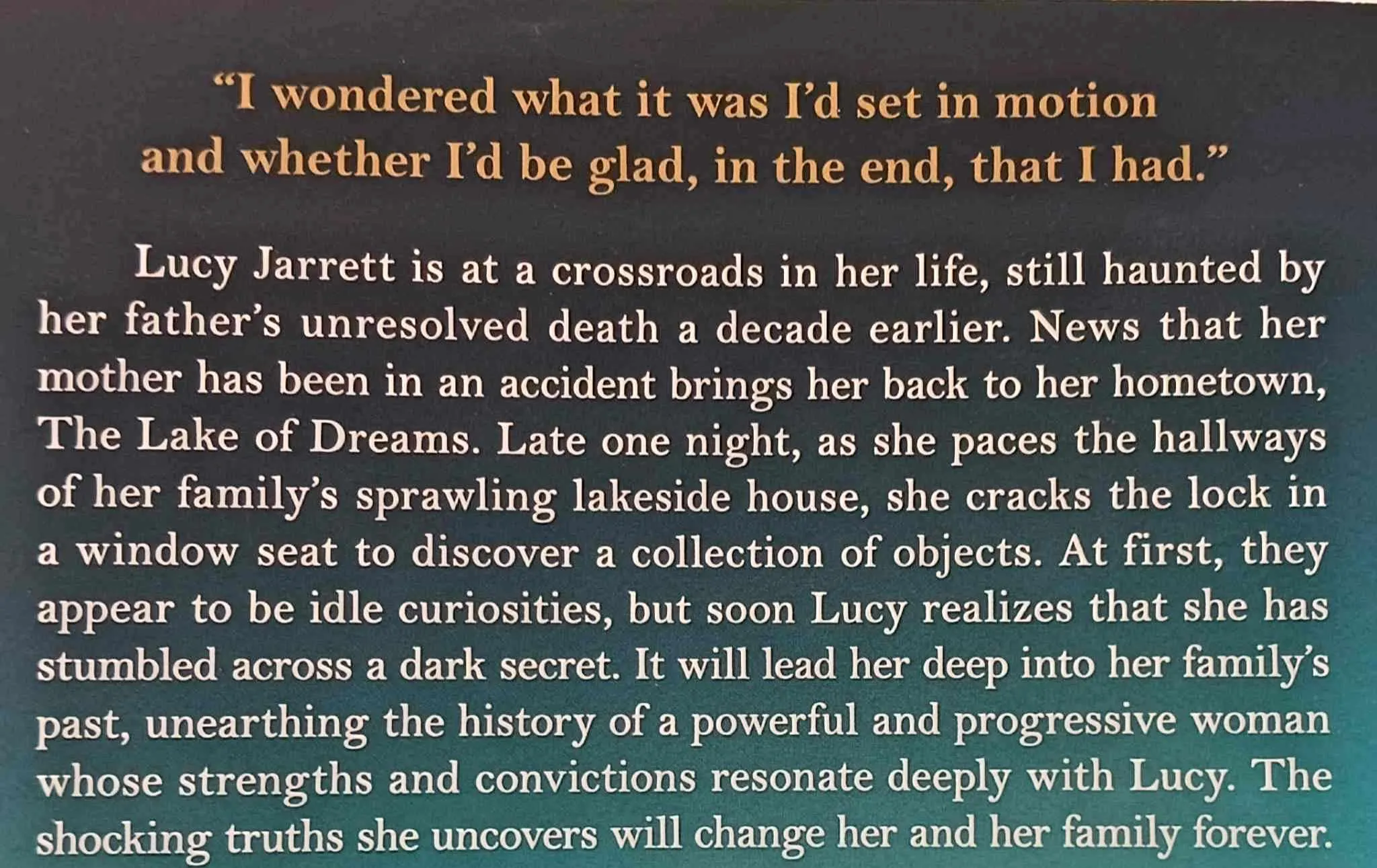 THE LAKE OF DREAMS - Kim Edwards