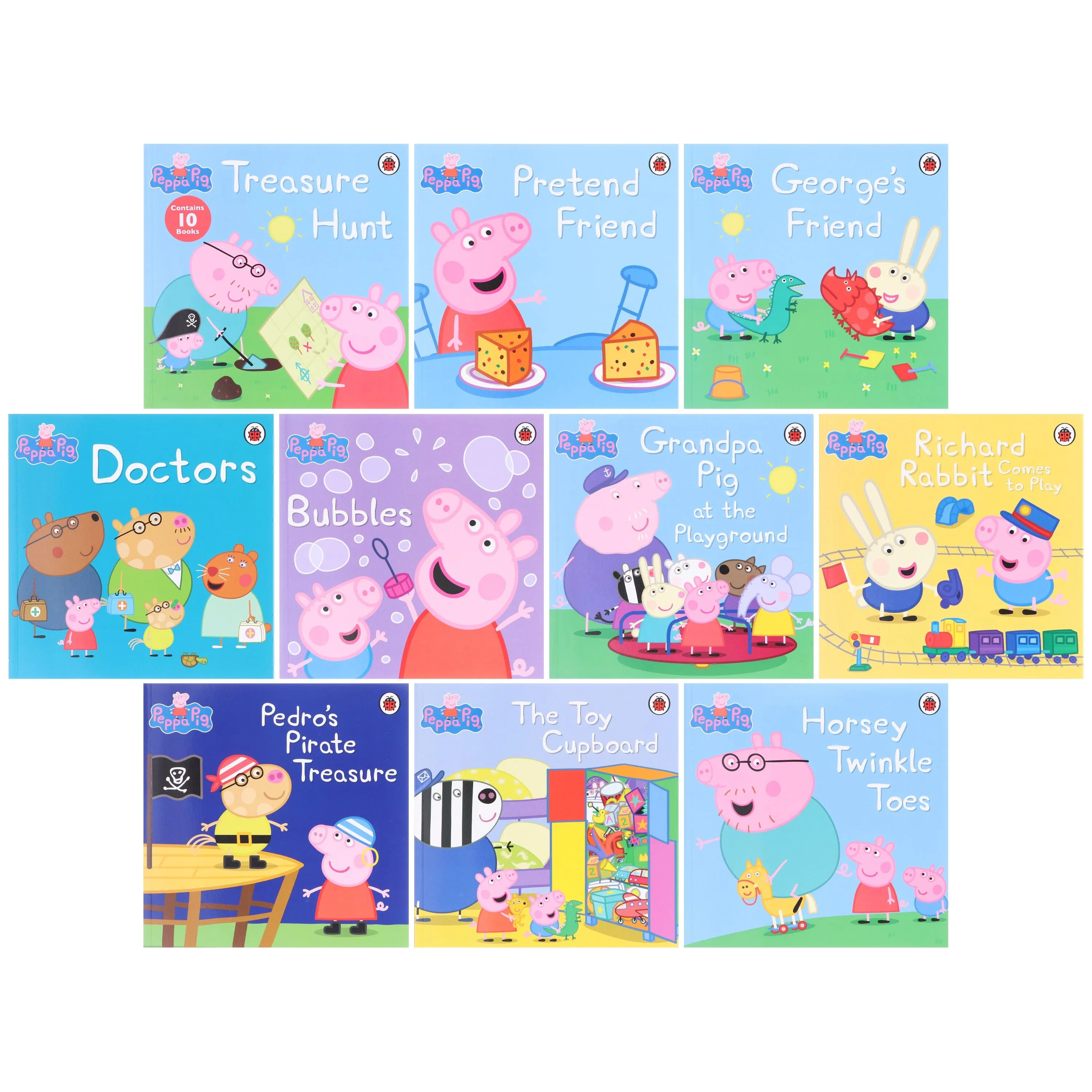 The Peppa Pig 10 Books Ziplock Collection Set By Ladybird - Ages 0-6 - Paperback