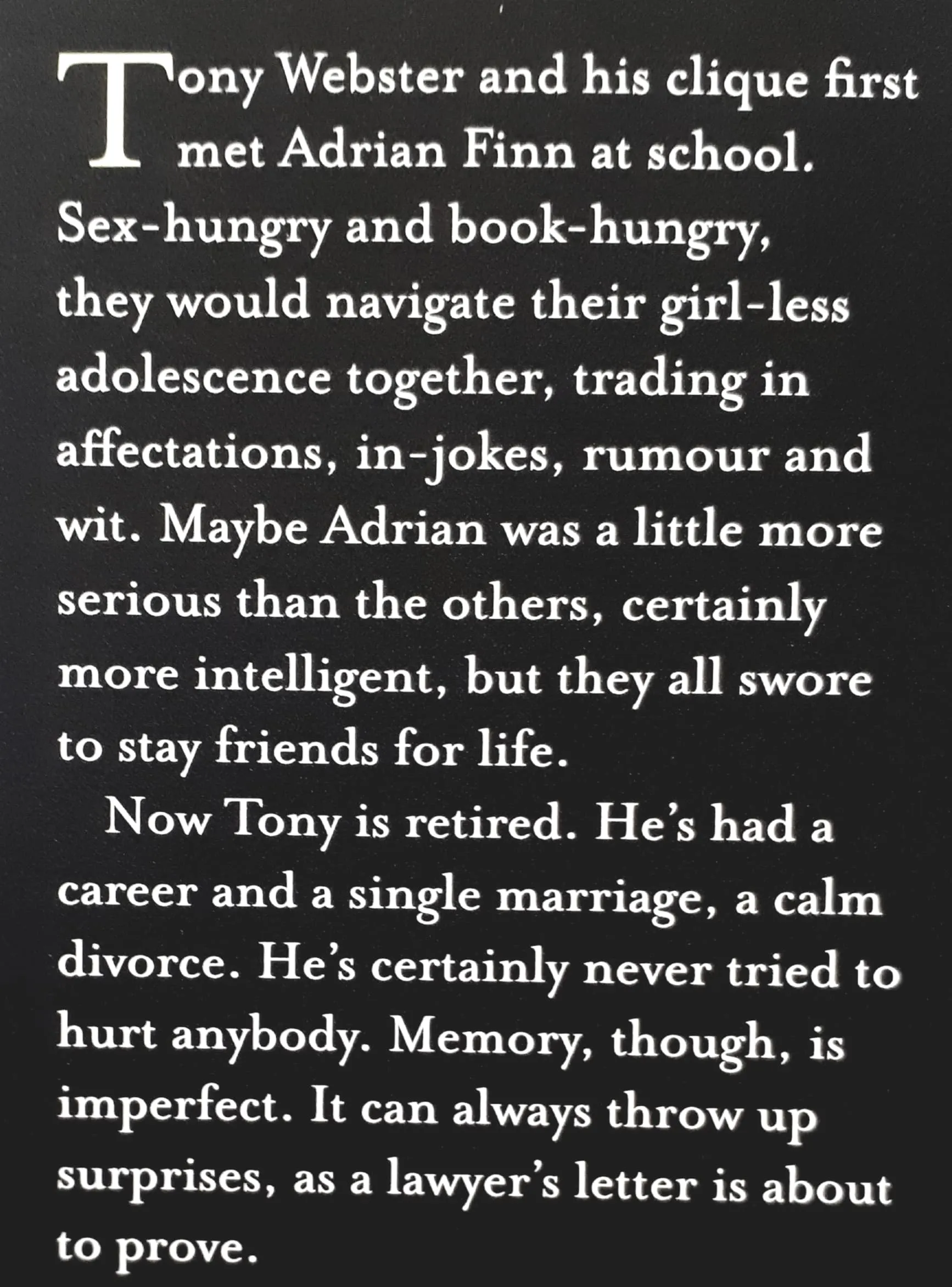 THE SENSE OF AN ENDING - Julian Barnes