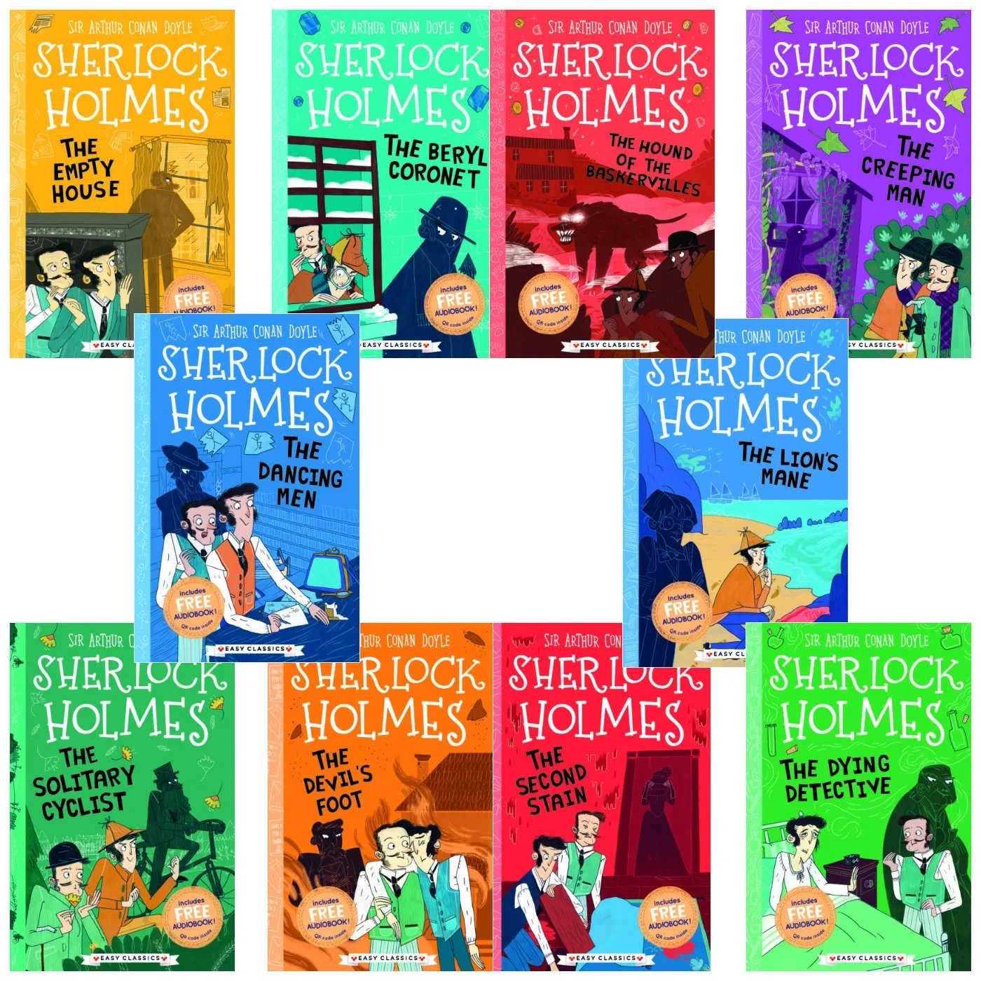 The Sherlock Holmes Children's 30 Books Collection (Series 1, 2 & 3) by Sir Arthur Conan Doyle - Ages 7-9 – Paperback