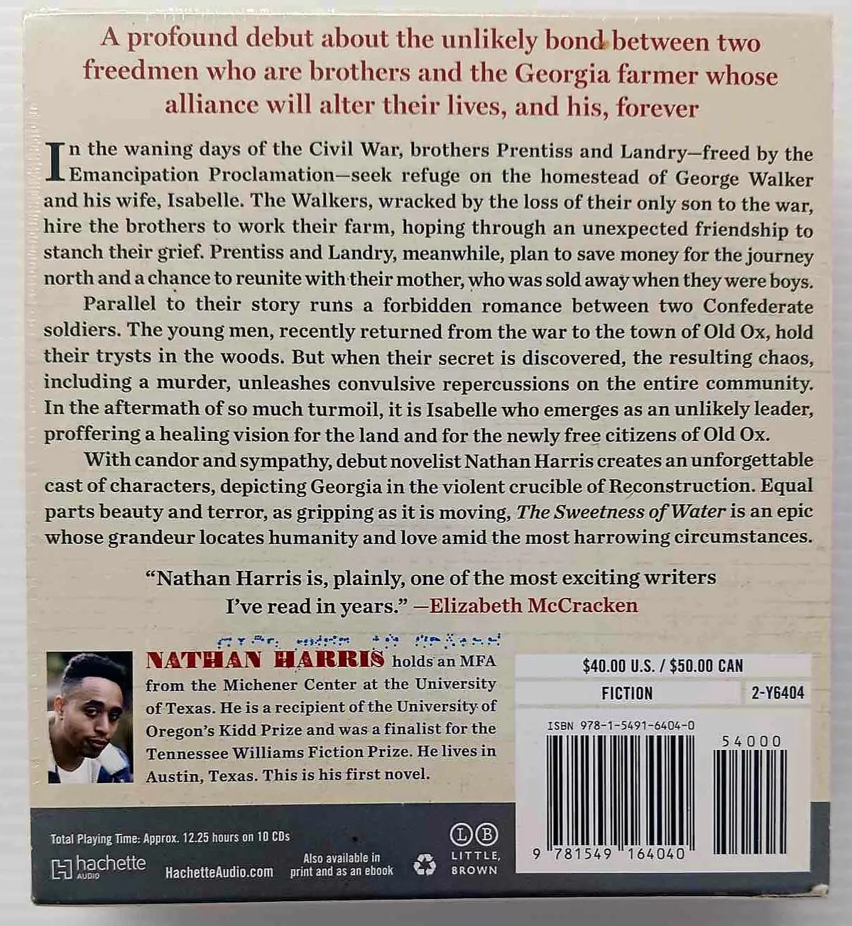 THE SWEETNESS OF WATER (AUDIOBOOK) - Nathan Harris