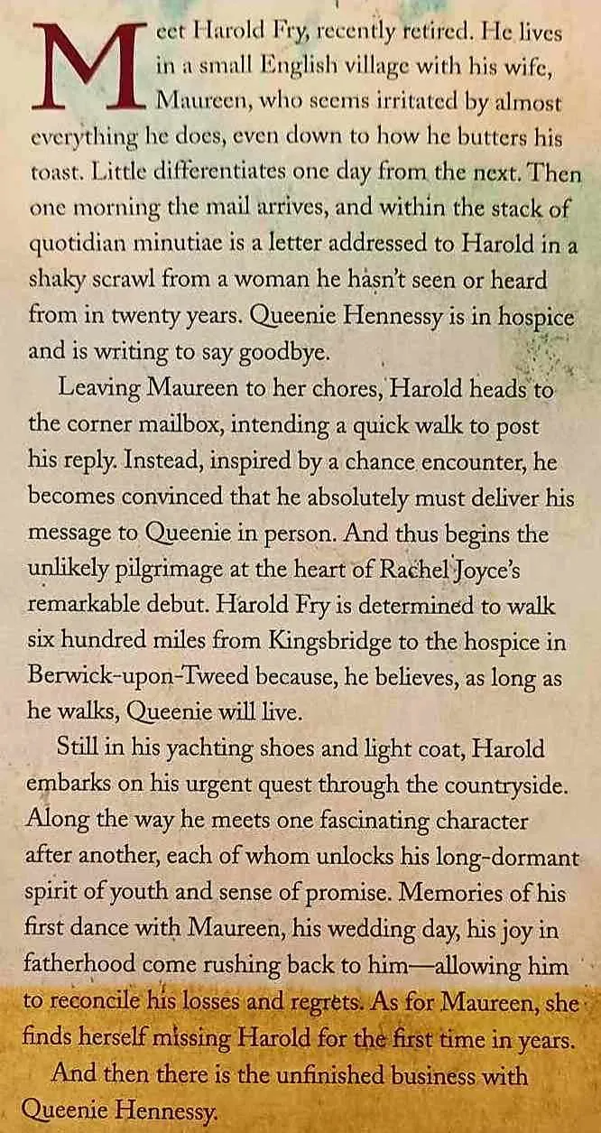 THE UNLIKELY PILGRIMAGE OF HAROLD FRY - Rachel Joyce