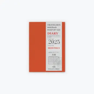 Traveler's Company - 2025 Diary - Insert - Passport - Monthly