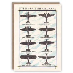 Types of British Aircraft Card