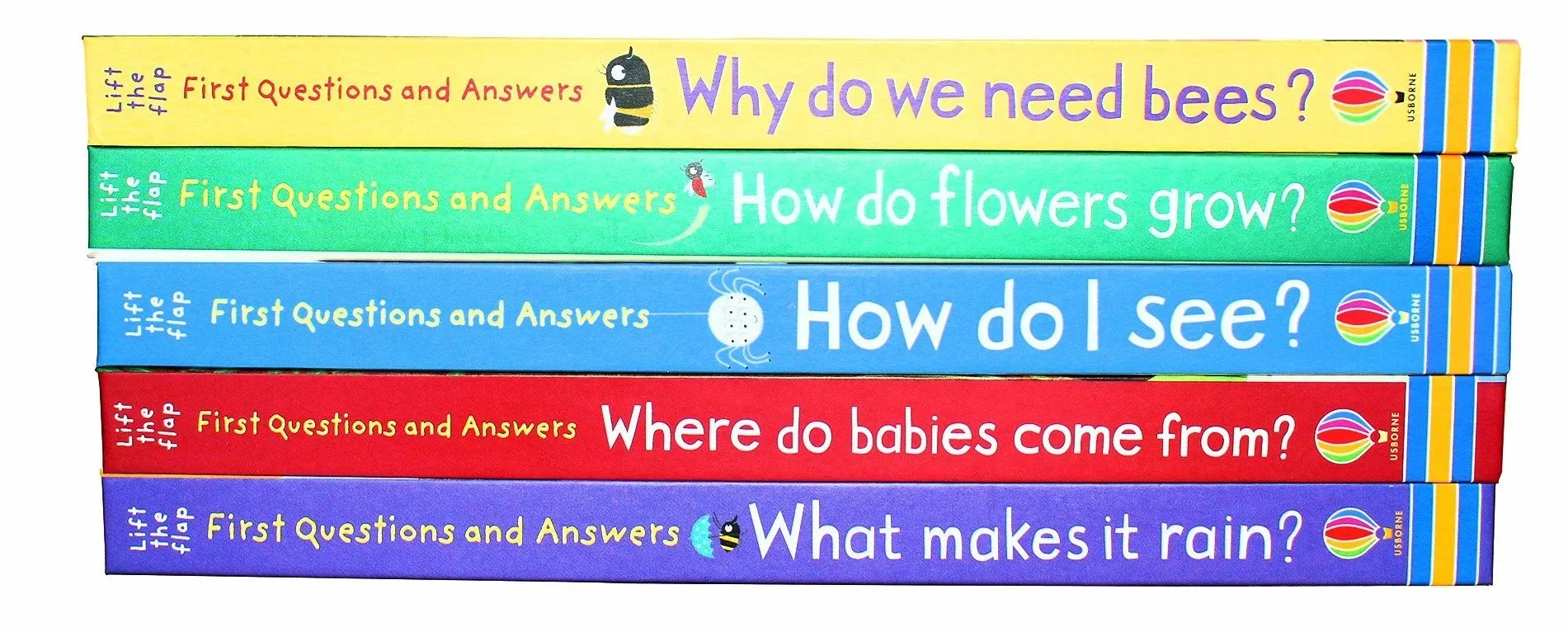 Usborne Lift-the Flap Questions and Answers 5 Books Collection Box Set Series 2 By Katie Daynes - Ages 0-5 - Board Book