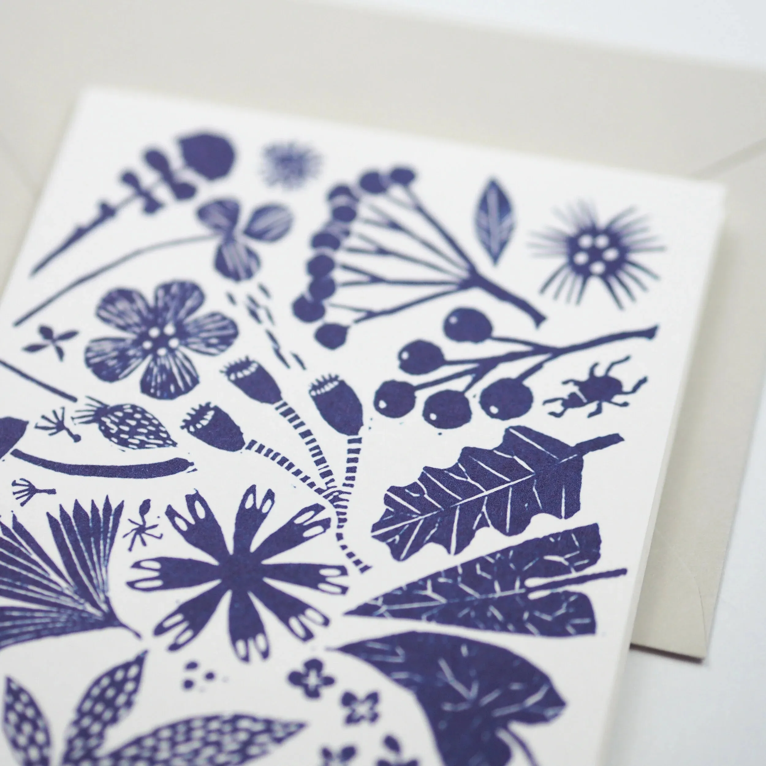 Wild Blue Flowers Card