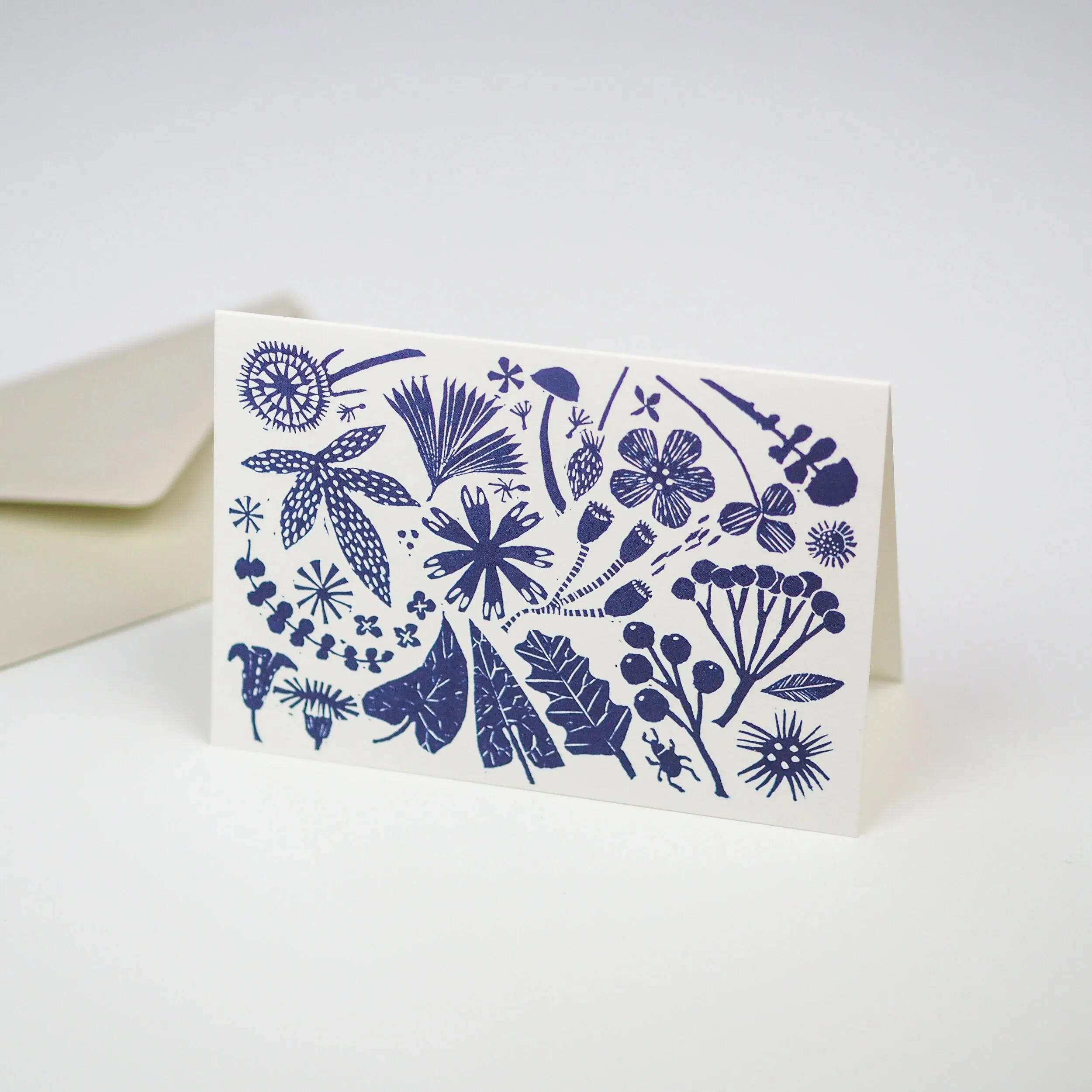Wild Blue Flowers Card
