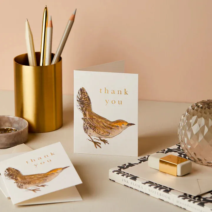 Wren 'Thank You' Mini Card