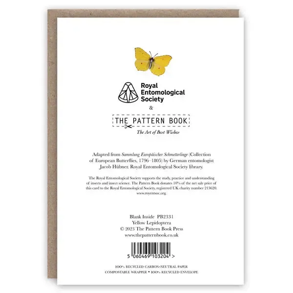 Yellow Lepidoptera Card